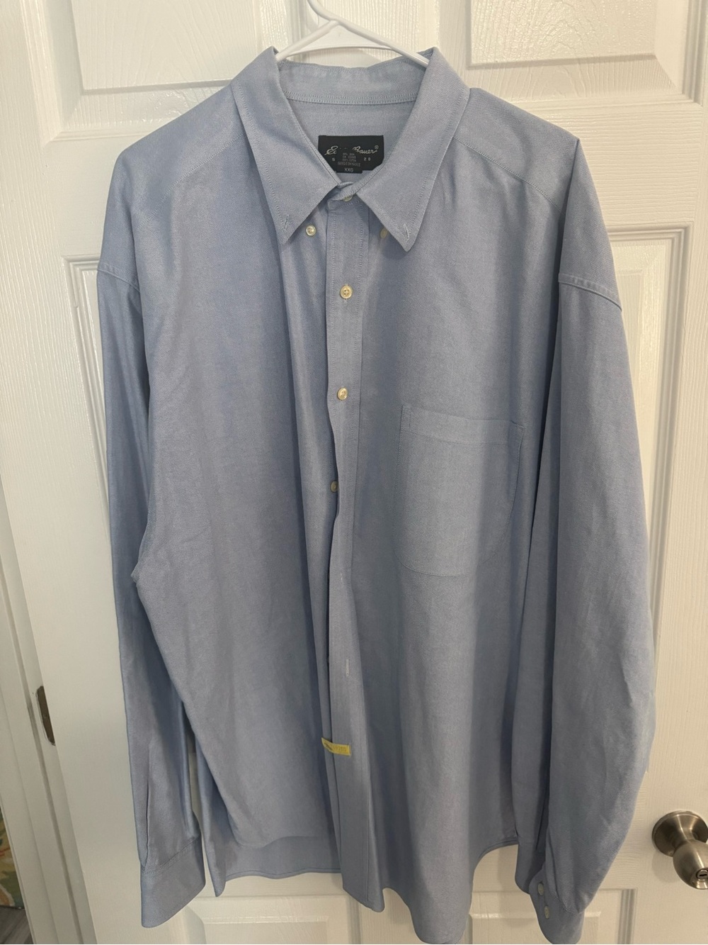 Eddie Bauer Light Blue Long-Sleeve Oxford Dress Shirt